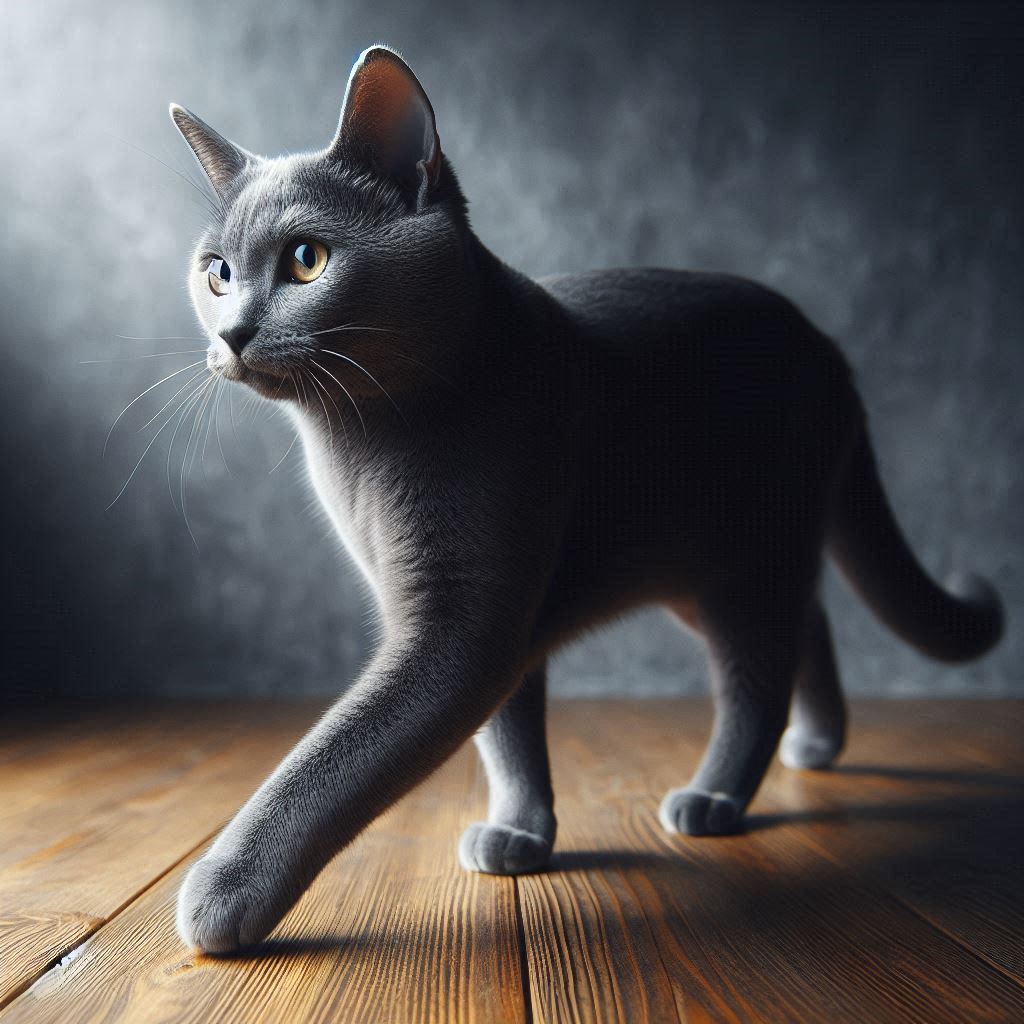 Russian Blue Cat Walk Russian Blue Cat